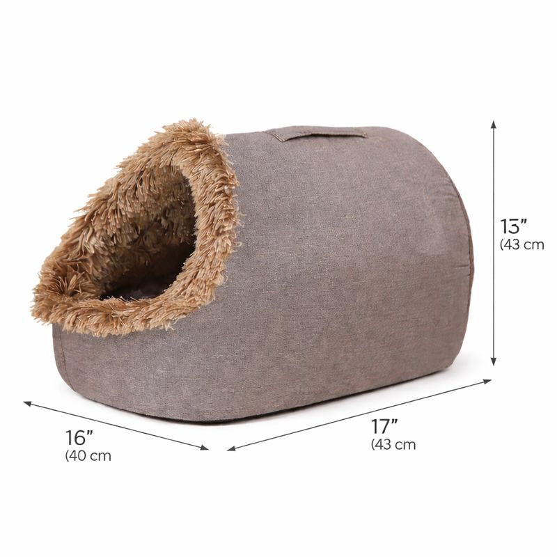Premium Cat Cave Bed – Sleeping House For Pets (Gray)